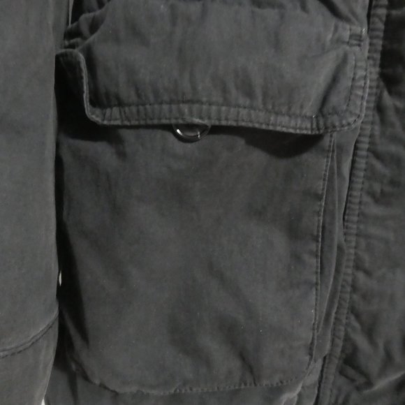OLD NAVY | small | Hooded Faded Black Jacket | Button Out Quilted Lining | GUC - Picture 6 of 15